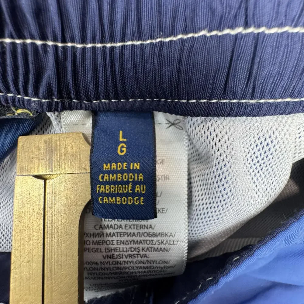 Polo Ralph Lauren Shorts Mens Large Blue Swim Trunks Mesh Lined Cargo Pocket